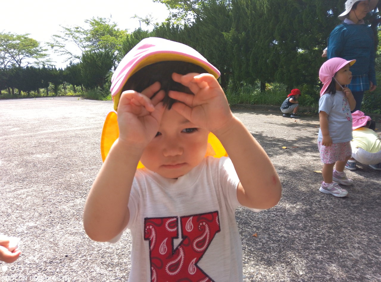 お散歩に行って保育園でおべんとうをたべました～